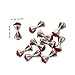 LIOOBO 10pcs Metal Dumbbell Eyes for Fly Tying Copper Construction Smooth Edges Enhanced Weight and Balance for All Water Conditions for Fly Fishing and Crafting