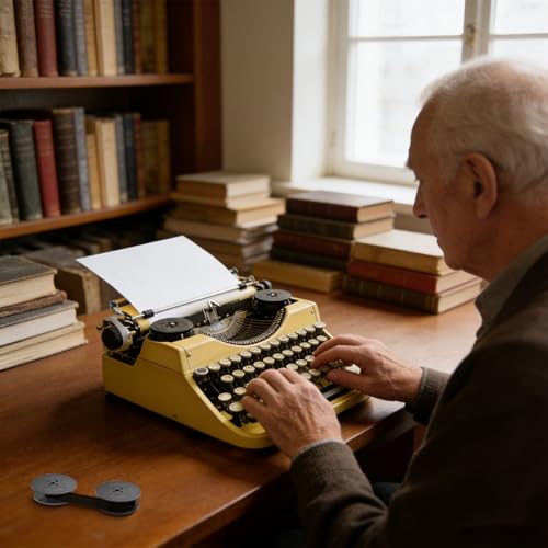 pangutheos 2 Stück Schreibmaschine Farbband, 10M x 13MM Schreibmaschinenband, Langlebiges Farbband für DIN 2103 32755 und Andere Alte Schreibmaschine, Klare Präzise Druckergebnisse(Rot+Schwarz)