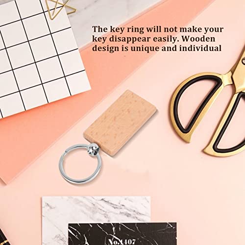 Chaîne à clés en bois rectangle à personnaliser pour organiser la maison avec style - 8
