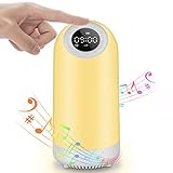 7 en 1 Luz Nocturna Altavoz Bluetooth Táctil Chenci Lámpara de mesilla de noche Música Temporizador Radio FM Reloj Despertador Regulable Recargable USB, Regalo Luz de noche para niños/hombres/mujeres