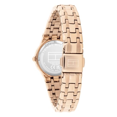 Image of Tommy Hilfiger Mackenzie with Carnation Gold Dial Gold Stainless Steel Strap Watch for Women - TH1782887