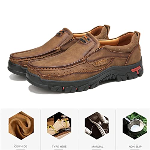 Veslexth Mens Classic Walking Loafers Men Leather Leisure Driving Slip On Sneakers Casual Soft Outdoor Comfortable Dress Shoes3