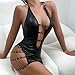 lenceria sexy para cojer,Womens Sexy Lingerie for Women Naughty Outfits Leather Set Bondage Lenceria Para Cojer Black M