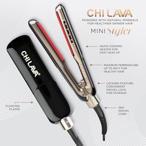 CHI Lava MiniStyler & CHI 44 Iron Guard (2 Oz) Gift Duo, 1.5” Iron | Ceramic Hair Straightener for Long-Lasting Shine, Perfect for Daily Use & Travel - image 3
