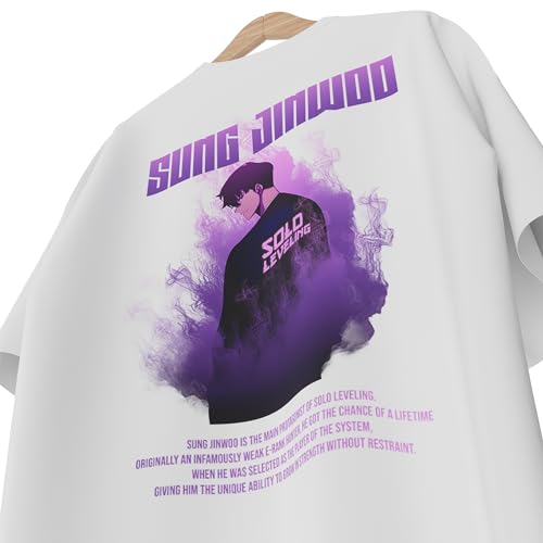 Image of STICKUP! Originals: Anime Solo Leveling Oversized Round Neck Pure Cotton T-Shirt