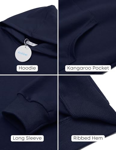 Image of Arshiner Unisex Kids Soft Pullover Hooded Sweatshirt with Pocket Basic Hoodies Sportswear Age 4-13 Years