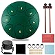 Steel Tongue Drum,Zungentrommel 8 Noten 6 Zoll Scheibentrommel Stahl Zunge Schlagzeuger Stahlzungen-Trommel Percussion Instrument Hand Pan Drum mit Zubehörbox,Tasche,Fingerpick,Musikbuch und Schlägel