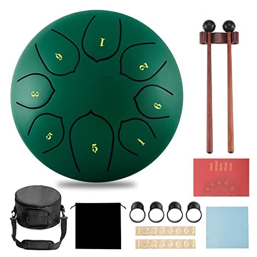 Tambor de Lengüeta de Acero,Tambores de Hendidura de 6 Pulgadas y 8 Tonos,Instrumento de Percusión Handpan Drum con Baquetas y Bolsa de Transporte,Ideal para Yoga,Meditación,Alivia el Estrés