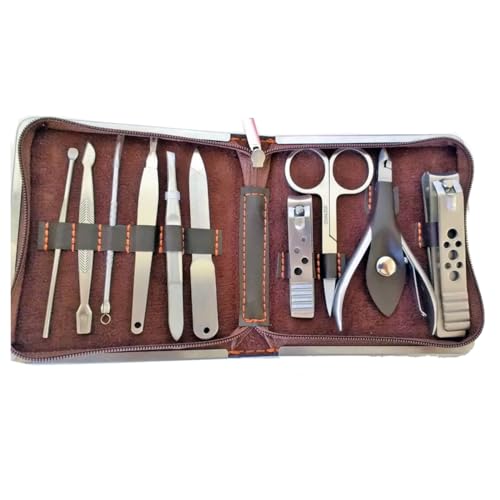 Kit de Unha Manicure e Pedicure Quadrado/Preto 10pçs