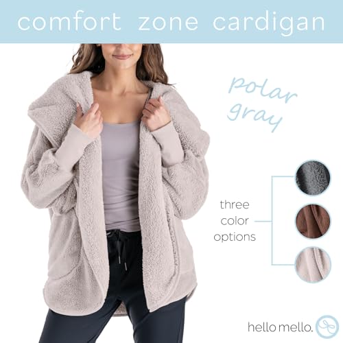 Hello Mello Comfort Zone Oversized Cardigan Faux Sherpa Sweater for Women4