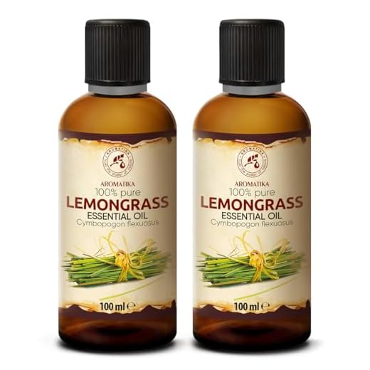 Lemongrass Essential Oils 2 x 100ml - Cymbopogon Flexuosus - India - 100% Pure & Natural - Used for Soothing Bath - Aroma Diffuser - Fragrance Lamp - Room Scent - for Aromatherapy