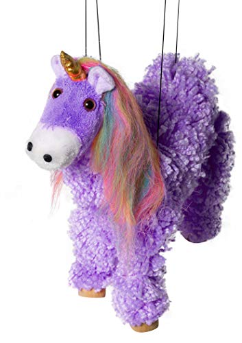 Artisan Owl Rainbow Mane Magical Unicorn Marionette Yarn Puppet (Purple) #TOP1