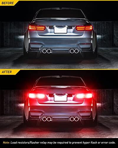 Auxito AUXITO-US54H7443R2-230914 Upgraded 7440 7443 Led Bulb Red For Tail Lights Brake Lights thumb #6