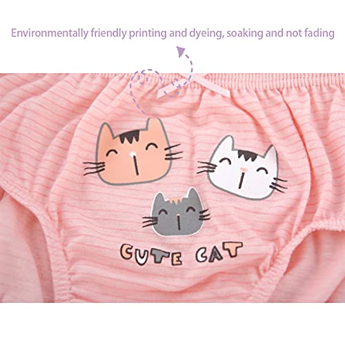 Little Girls Cotton Briefs toddler cat underwear girls kitty cat panties Pack of 5 kitty toddler underwear Print Kids Undies3