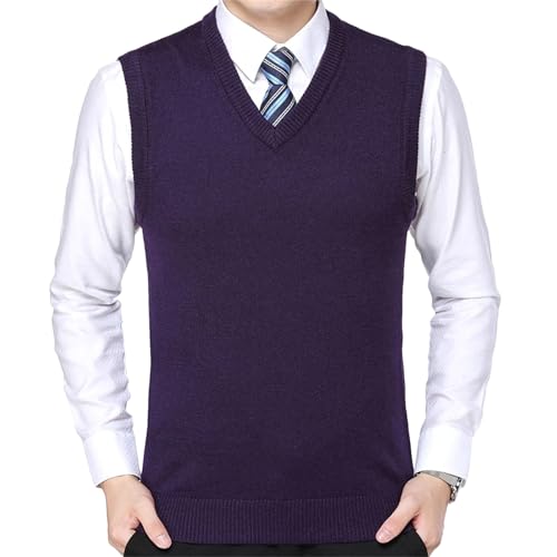 Men's Sweater Vest Winter Casual Warm Comfortable Sleeveless Knitted Pullover Outerwear