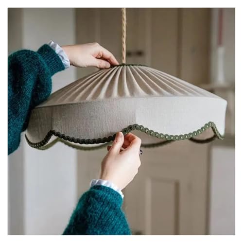 Lustre suspension tissu rétro et plafonnier table manger cuisine 3 couleurs - 7