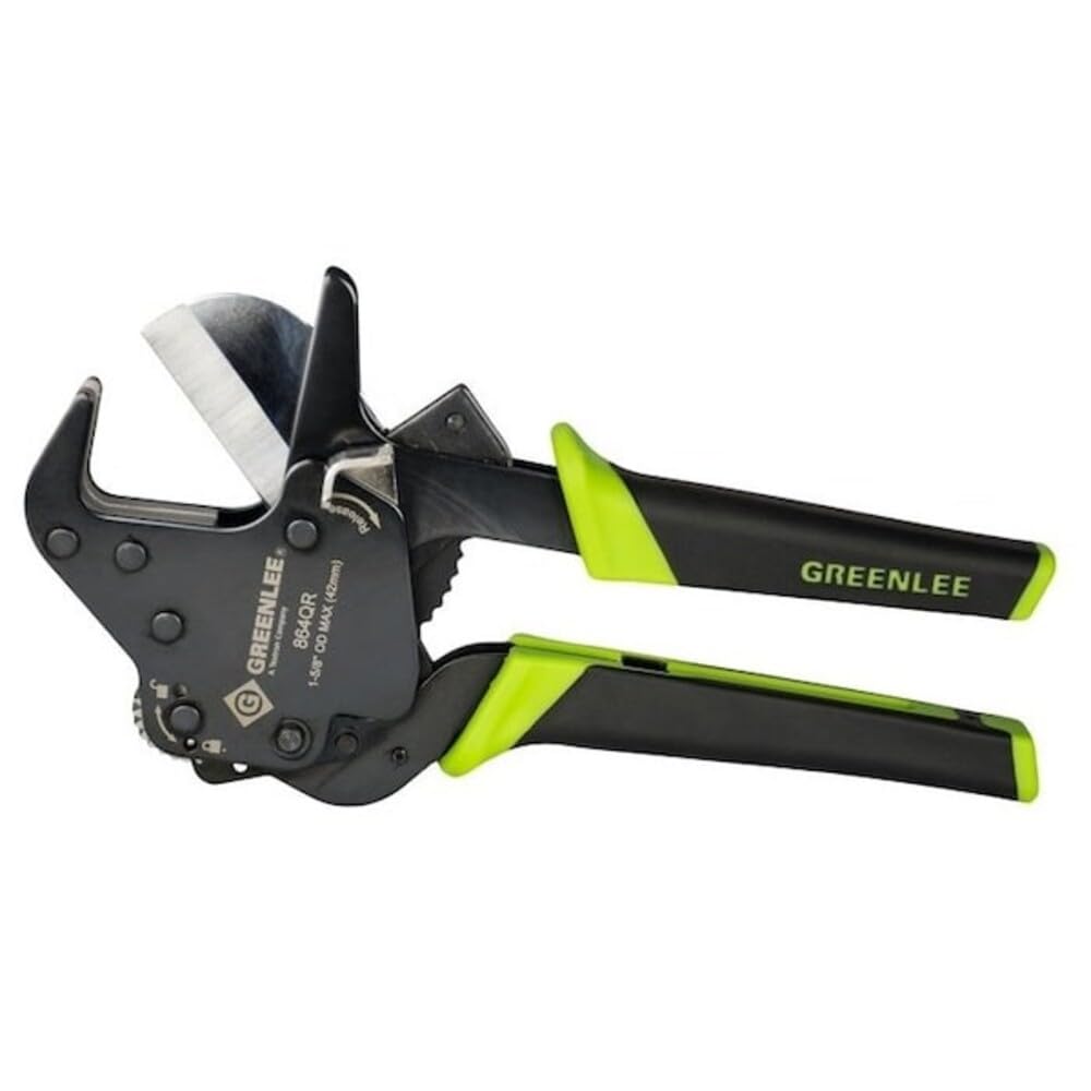 Greenlee 864QR Conduit Quick Release Ratcheting Pvc Cutter, Black
