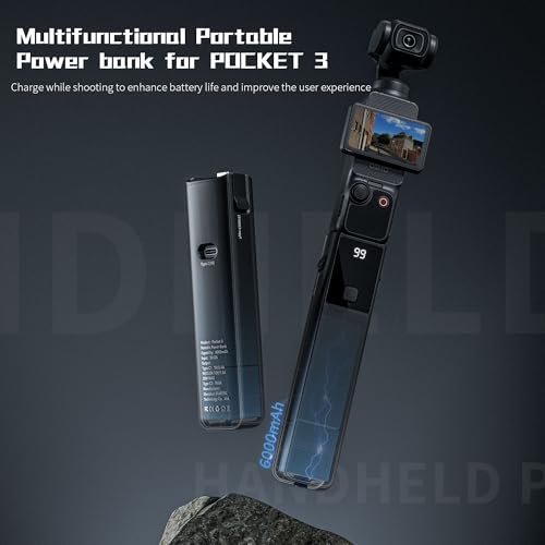 Carga tu cámara sin pausar usando este mango batería DJI Osmo Pocket 3 6000mAh 4
