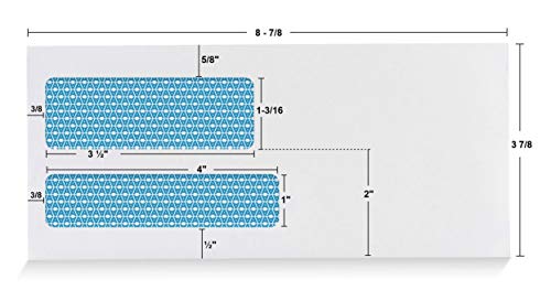 500#9 Double Window Self Seal Security Envelopes - For Invoices, Statements & Documents, Security Tinted - Size 3-7/8 X 8-7/8-24 Lb - 500 Count (30139) #TOP2