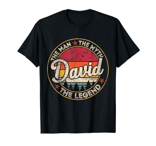 David The Man The Myth The Legend Personalized Name T-Shirt