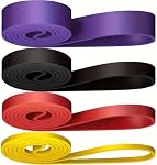 KUNOVA (TM) 4Pcs Bandes de résistance pour l'entraînement, bandes d'assistance à la traction, bandes de exercices à étirer, bandes pour hommes et femmes 5-80 Lb