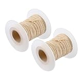 Mèche plate en pur coton : 2 rouleaux d'une longueur pratique de 60 mètres, pour répondre à vos besoins, mèches en coton