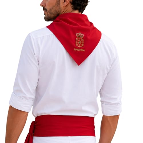 Genérico Pañuelo de San Fermín escudo de Navarra Bordado 50x50cm