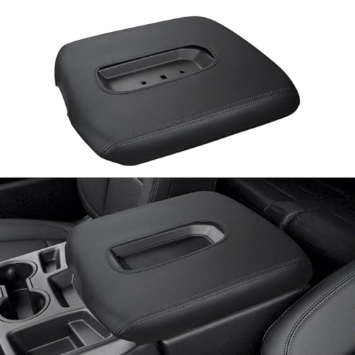 INTGET-Center-Console-Armrest-Cover-for-2026-Chevy-Silverado-GMC-Sierra-2019-2020-2021-2022-2023-2024-2025-Center-Console-Lid-Arm-Rest-Box-Protector-Black-Stitches-Jump-Seat-2019-2025 INTGET Center Console Armrest Cover for 2026 Chevy Silverado & GMC Sierra 2019 2020 2021 2022 2023 2024 2025, Center Console Lid, Arm Rest Box Protector (Black Stitches, Jump Seat 2019-2025) - Image 1