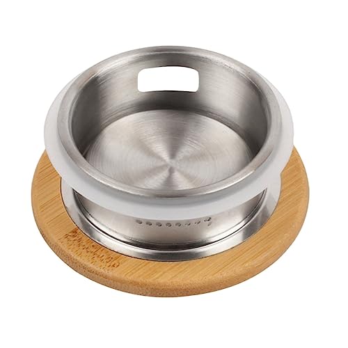 UPKOCH Coperchio per Brocca d Acqua Sostituibile Filtro in bambù Doppia Uscita Acqua Senza Sbavature Isolamento dei Fondi del tè