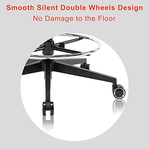 Luckyear Drafting Chair,Ergonomic Drawing Chair,Mesh High Desk Chair,Counter Height Desk Chair,Big And Tall Office Chair With Adjustable Foot Ring,Standing Desk Chair With Lumbar Support (Black) #TOP6