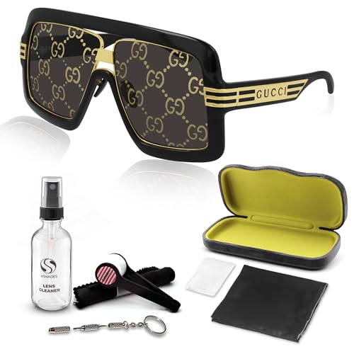 Gucci GG0900S Designer Flat Top Mask Logo Lenses Sunglasses Eyewear with Non-Polarized Lenses - Epitome of Style - Main Image