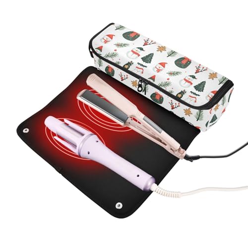 Bolsa de viaje y tapete resistente al calor para herramientas de cabello y planchas miniatura 2