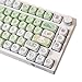 GK GAMAKAY 132 Keys Green White Keycaps Set, MOA Profile PBT Five-Sided Thermal Sublimation Cute Puppy Keycap for 61/68/75/80/84/87/98/104/108 Layout Mechanical Gaming Keyboard (Green)