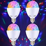 Rotazione dinamica a 360°: Vivi un affascinante gioco di luce grazie alla rotazione automatica a 360°. Questa lampada da festa a LED crea riflessi e scheggiature scintillanti. La E27 3W RGB LED Ball Discoteca assicura cambiamenti di colore vividi e rende ogni lampada da festa a LED il punto centrale.