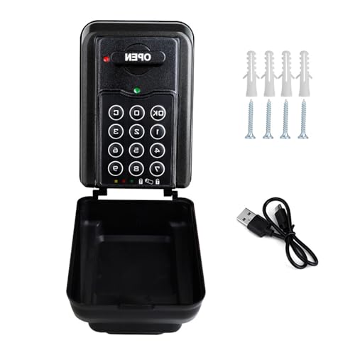 Firstxiu FIRSTXIU Wand-Schlüsselsafe mit Zahlenschloss Schwarz