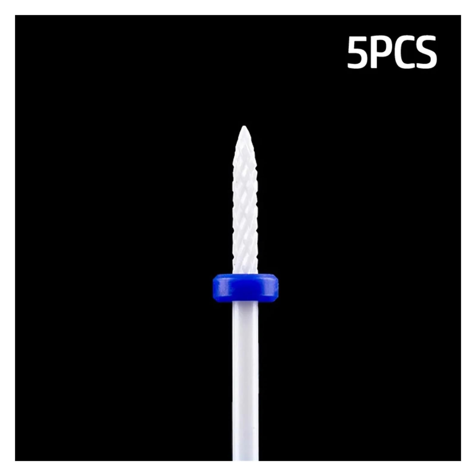 5 szt. Ceramiczny frez do manicure Zestaw wierteł do paznokci Frez do manicure i pedicure Narzędzia do usuwania pilnika żelowego 3/32 cala(9T-Blue-5pcs)