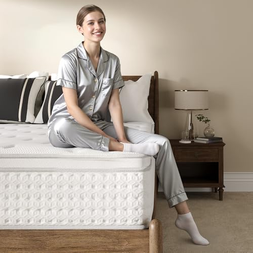 Image of 10 inch Queen Size Mattress in a Box, Memory Foam with Pocket Springs Coils Hybrid Mattress for Support, Pressure Relief, Medium Firm, 120 Night Trial