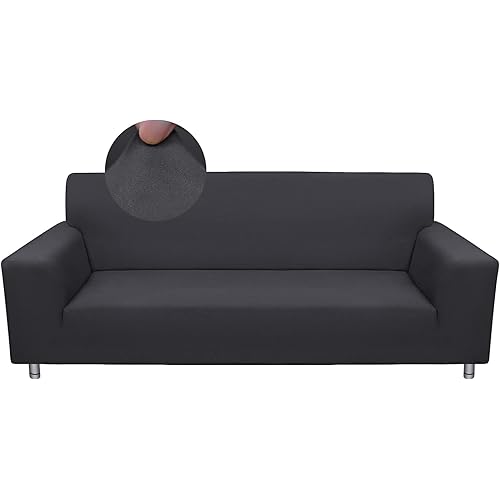 SUKODIS Couch Sofa Covers Slipcover, 1 Piece Sofa Cover Protector (L Shape Sofa Require 2 PCS), Cover for Couch Sofa Sectional Sofa,, with 1 Pillow Case (Sofa Length:70-90", Grey)