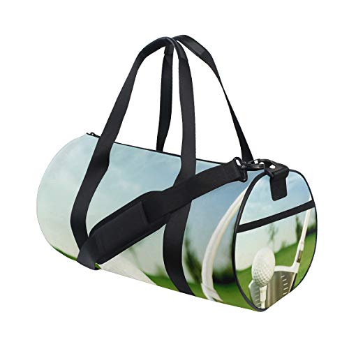 WowPrint Sac de Sport de Sport avec Ballon de Golf étanche pour Yoga, Sac à bandoulière Sac de Voyage Sac fourre-Tout Sac fourre-Tout pour Adulte Homme Femme Unisexe Cover