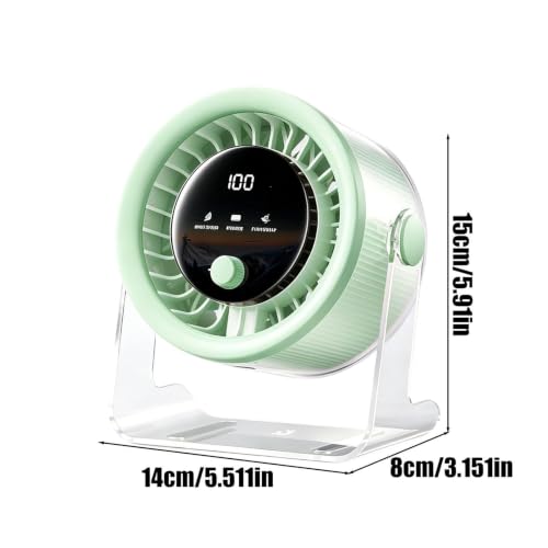 Ventilador de escritorio con pantalla LED y batería de 2000 mAh 6