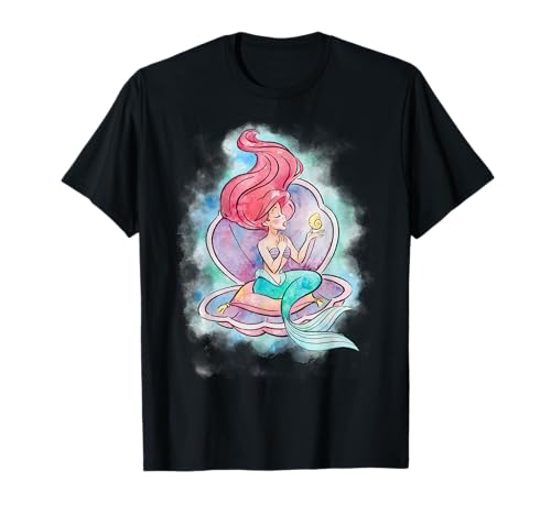 Perfil de acuarela cantando de La Sirenita Ariel de Disney Camiseta