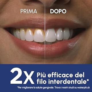 Waterpik Idropulsore Dentale Ultra Professional con 6 Testine e Sistema Avanzato di Controllo della Pressione con 10 Impostazioni, Strumento di Rimozione della Placca Dentale, Blu(WP-663EU)