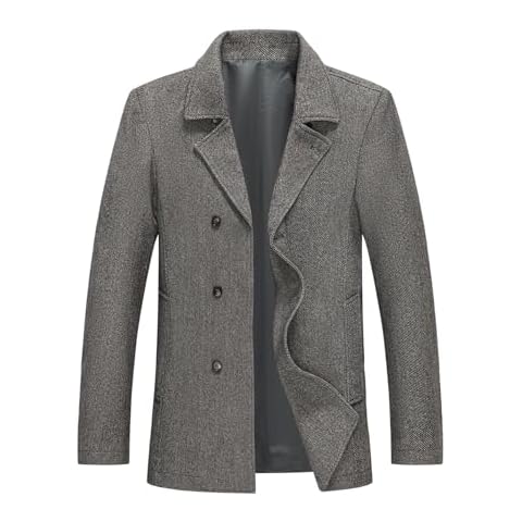 Allthemen Men's Wool Blend Winter Coat Cover