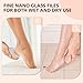 BALUCA Glass Foot File Callus Remover for Feet - Nano Glass Foot Scraper Scrubber Dead Skin Removal for Cracked Heels,Professional Pedicure Tool for Home, Salon, and Travel (Apricot)