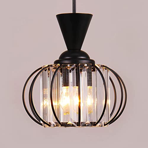 Mini lampade a sospensione in vetro con gabbia