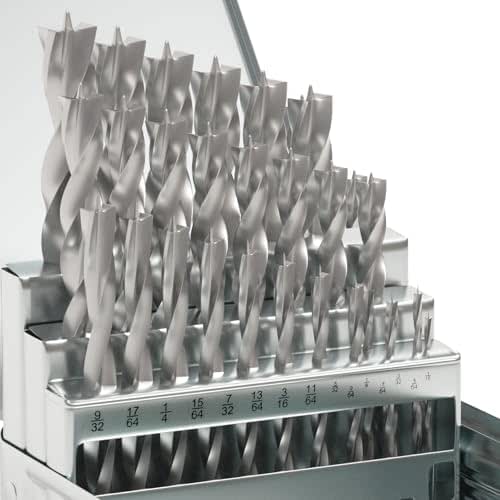 Brad Point Wood Drill Bit Set, 29Pcs HSS Drill Bit