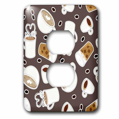 Coque pour interrupteur marron 3dRose lsp_172131_6 en plaque de finition