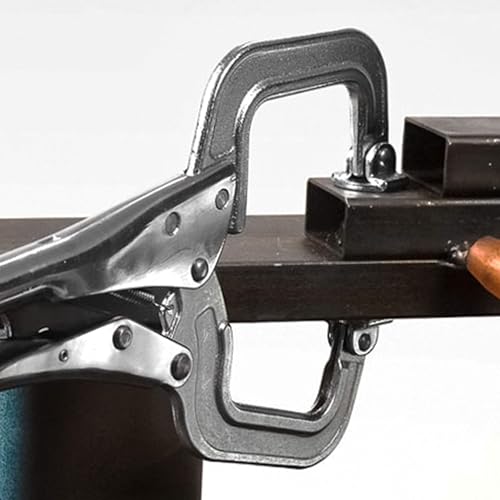 Strong Hand Tools PR115S Locking C-Clamp Pliers, 11\", Swivel Tip, Throat Depth 3-1/4\", Opening 4\", Adjustment Screw, Single Hand Release, Heat Treated Steel - Thumbnail 6