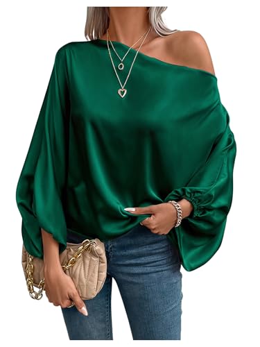 Verdusa Off The Shoulder Blouses for Women 3/4 Length Sleeve
