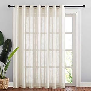 NICETOWN Linen Textured Sheer Curtains –...